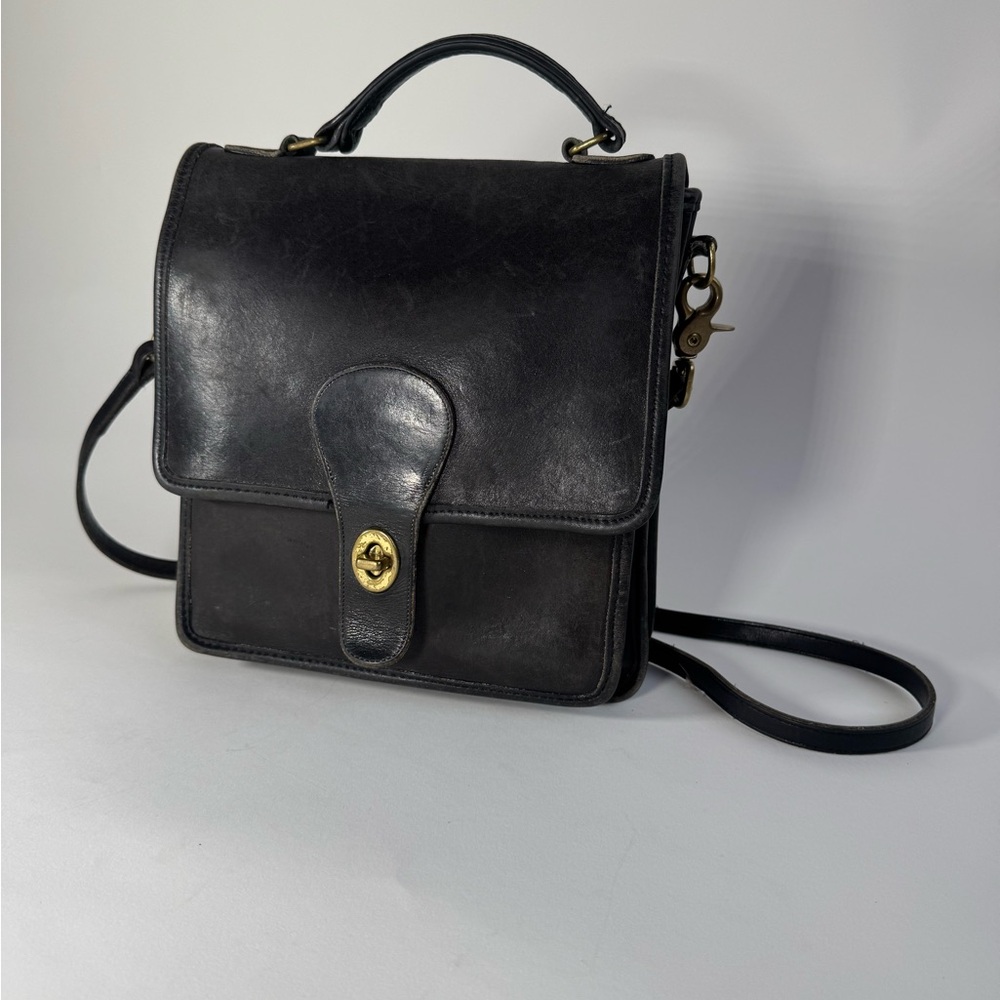 Black Leather Crossbody Bag